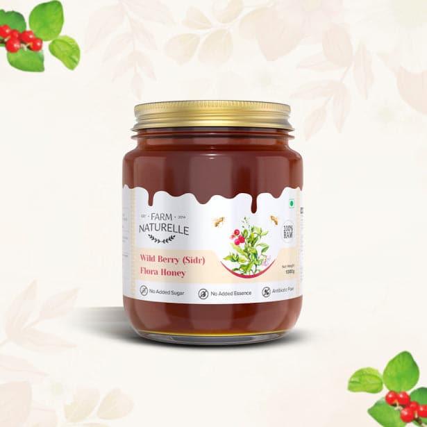 Berry Flora HoneyWild Berry Forest Honey | 100% Pure and Natural | Unprocessed | Highly Nutritious | Rich in Antioxidants | No Artificial Color & Sugar - Farm Naturelle