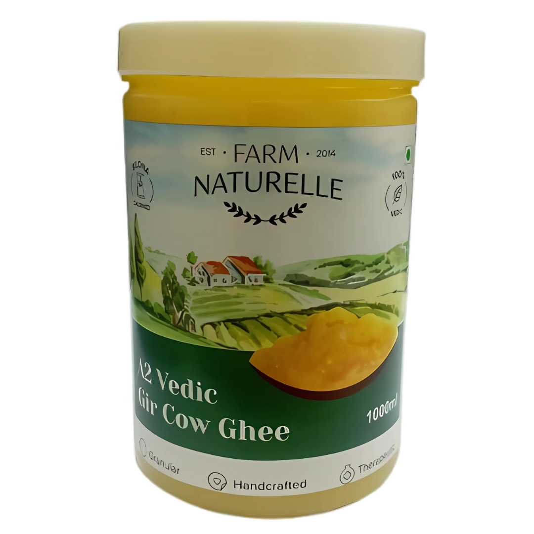 Desi Sahiwal Cow A2 Bilona Ghee (Pet Jar) - Grass-Fed Bilona Method, Grainy and Aromatic