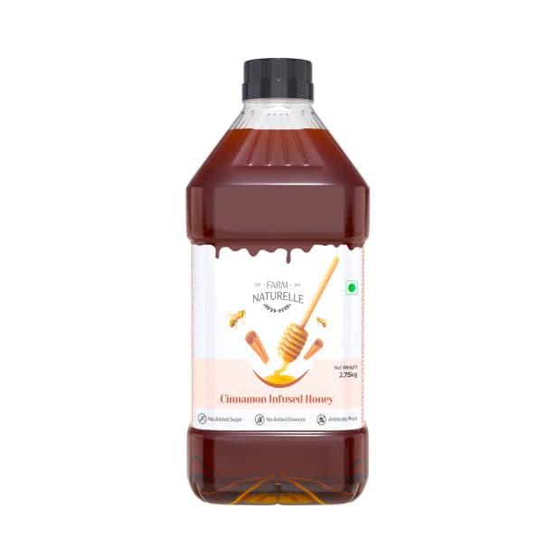 Cinnamon Flower Wild Forest Honey |And a Wooden Spoon | 100% Pure & Natural Ingredients Made Delicious Honey | No Artificial Color | No Added Sugar | Lab Tested Cinnamon Honey - Farm Naturelle