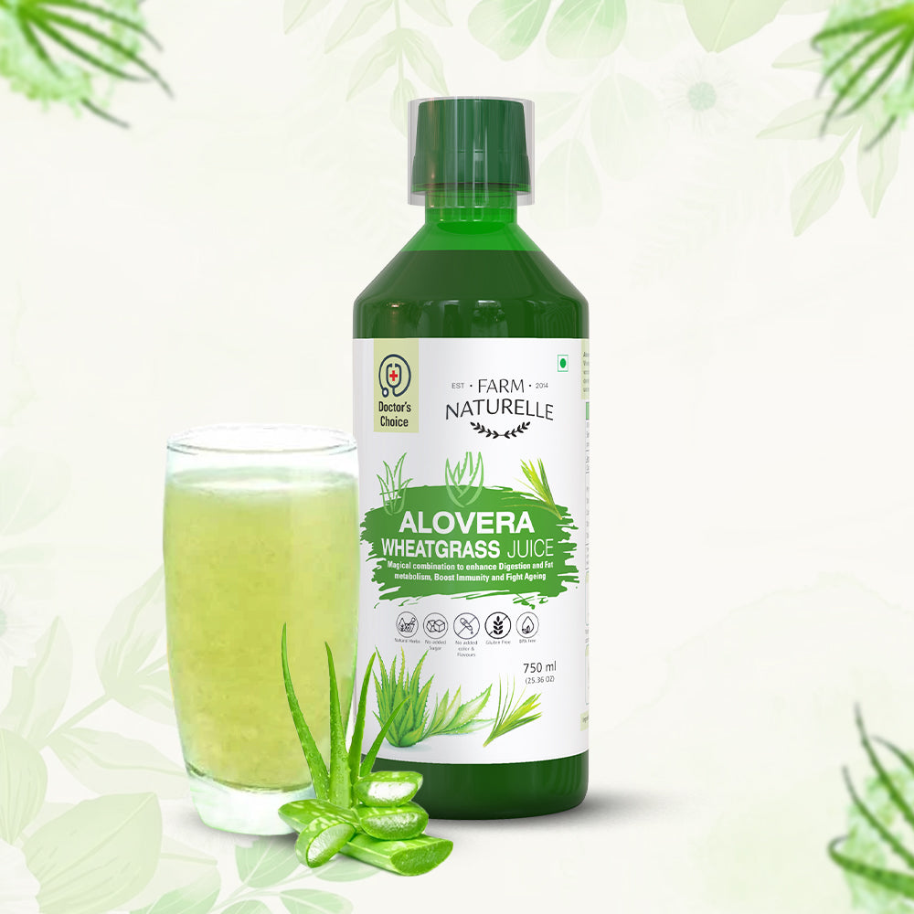 Aloe Vera Wheatgrass Juice - Extra Fiber in Gel Form