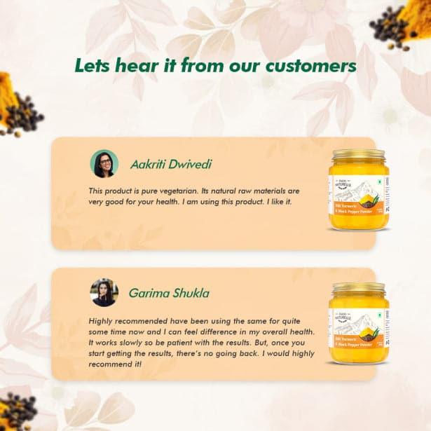 Pure Himalayan Mountain Turmeric (Curcumin) with Black Pepper (Peperine) Powder - Farm Naturelle