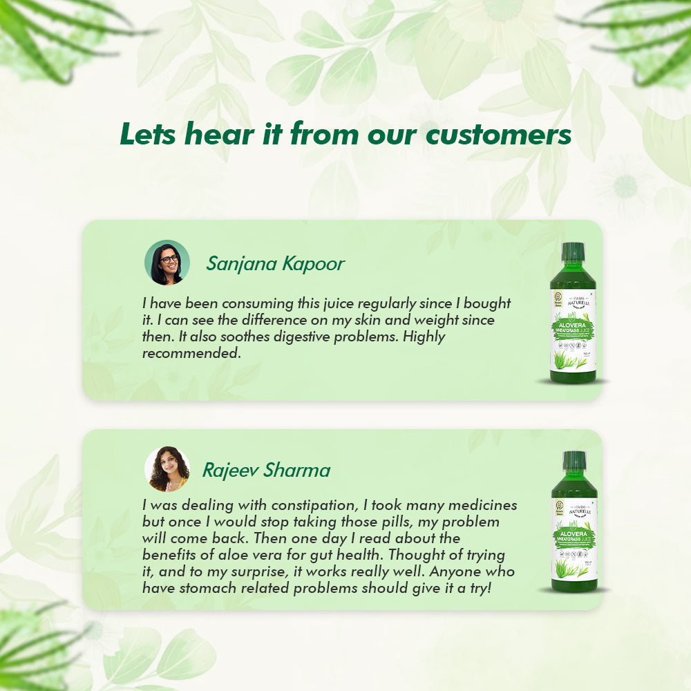 Aloe Vera Wheatgrass Juice - Extra Fiber in Gel Form