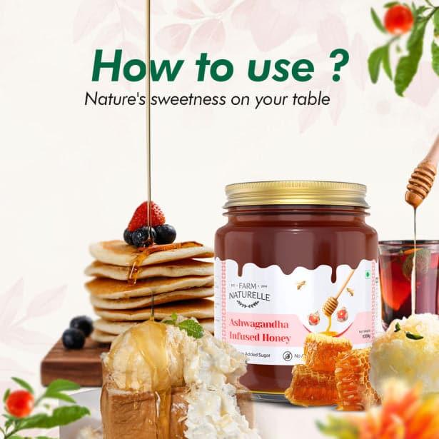 Pure Raw Delicious and Immunity Booster|Real Ashwagandha Infused Forest Honey| Immense Medicinal Value Naturally - Farm Naturelle