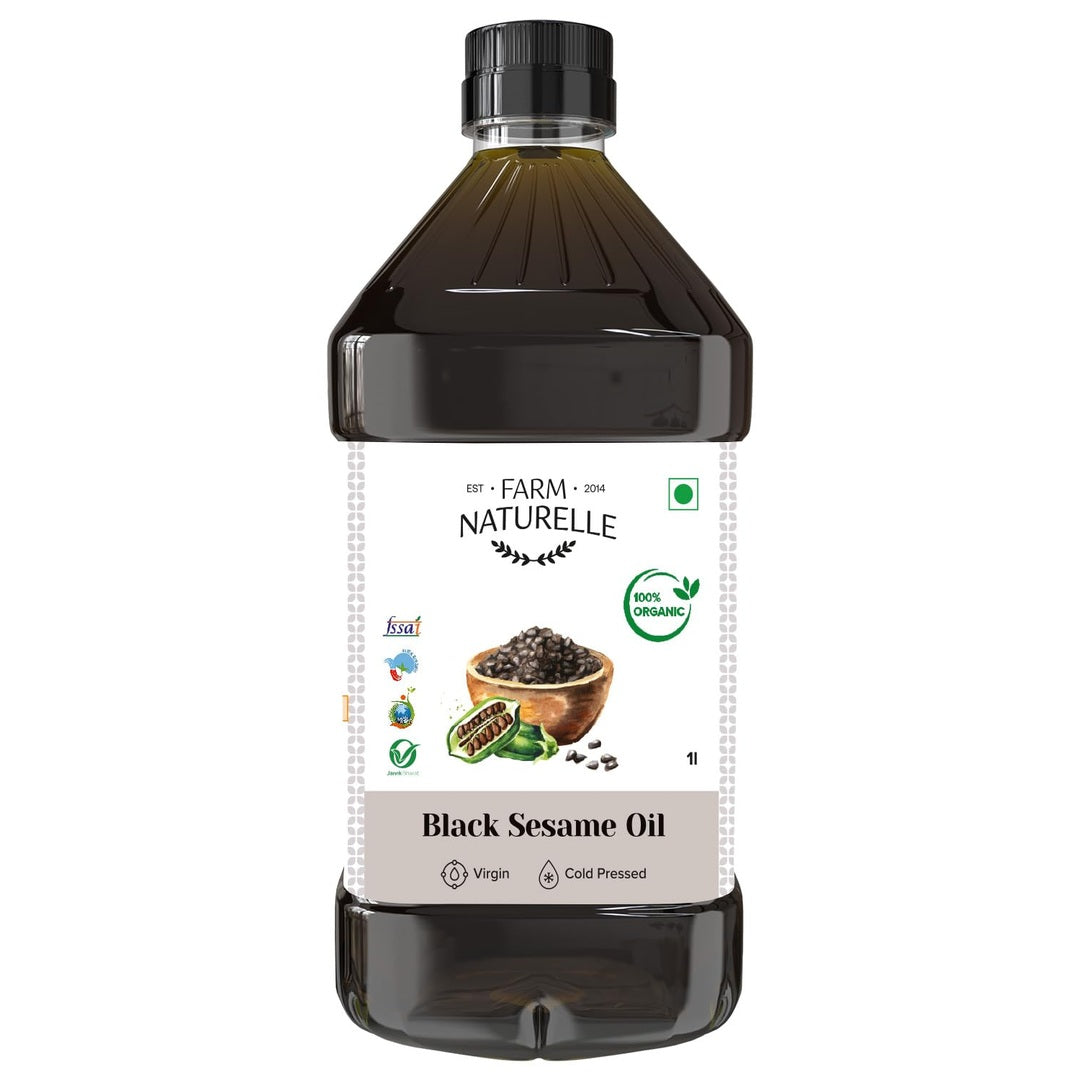 Farm Naturelle - Organic Wood Pressed Black Mustard Oil in Pet bottle in 1000ml| Mustard Oil for Cooking