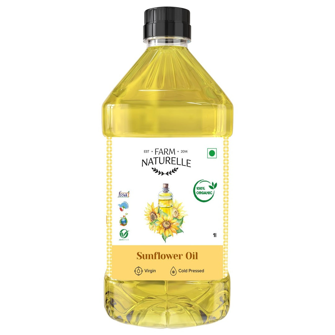 Farm Naturelle - Organic Wood Pressed Black Mustard Oil in Pet bottle in 1000ml| Mustard Oil for Cooking