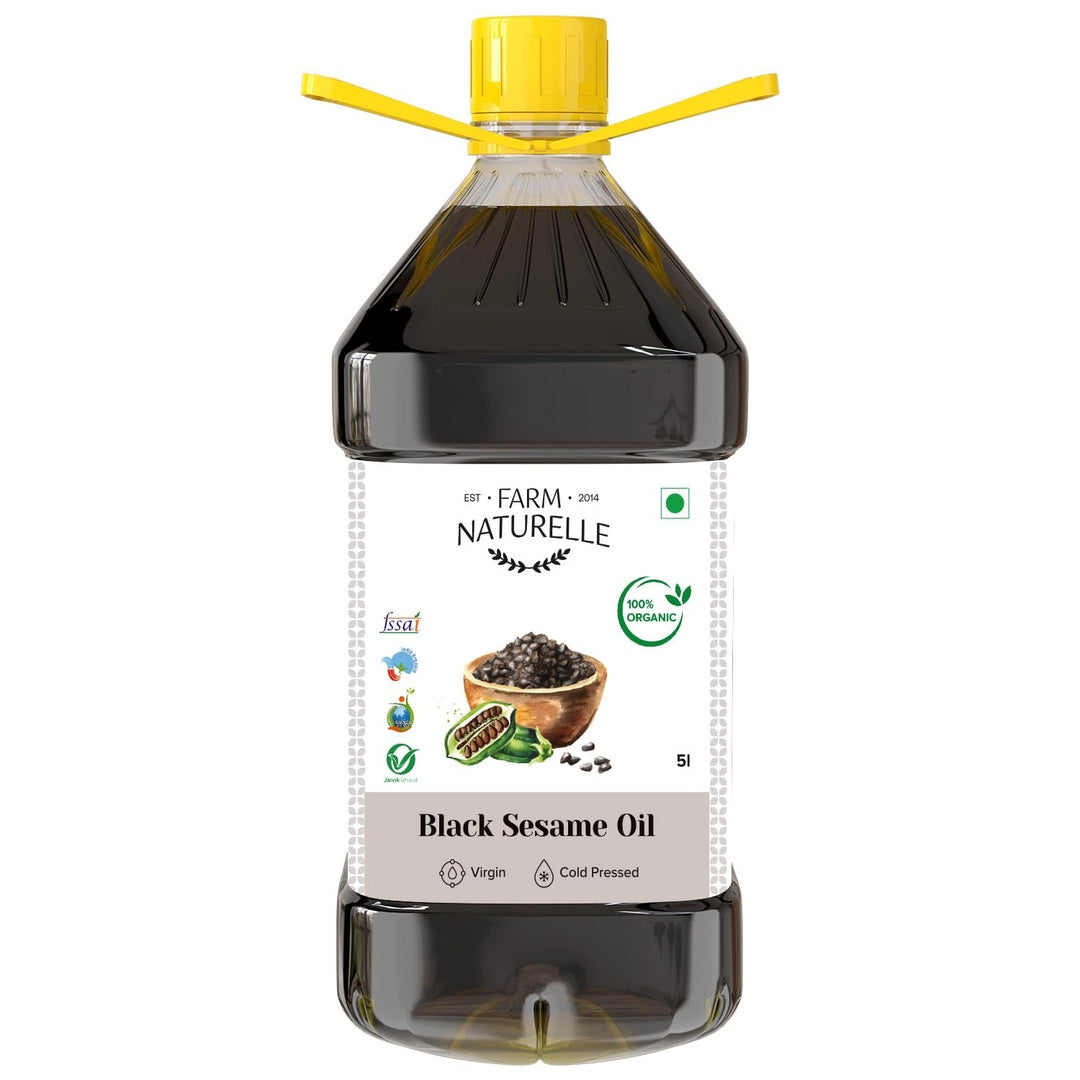 Farm Naturelle - Organic Wood Pressed Black Mustard Oil in Pet bottle in 1000ml| Mustard Oil for Cooking