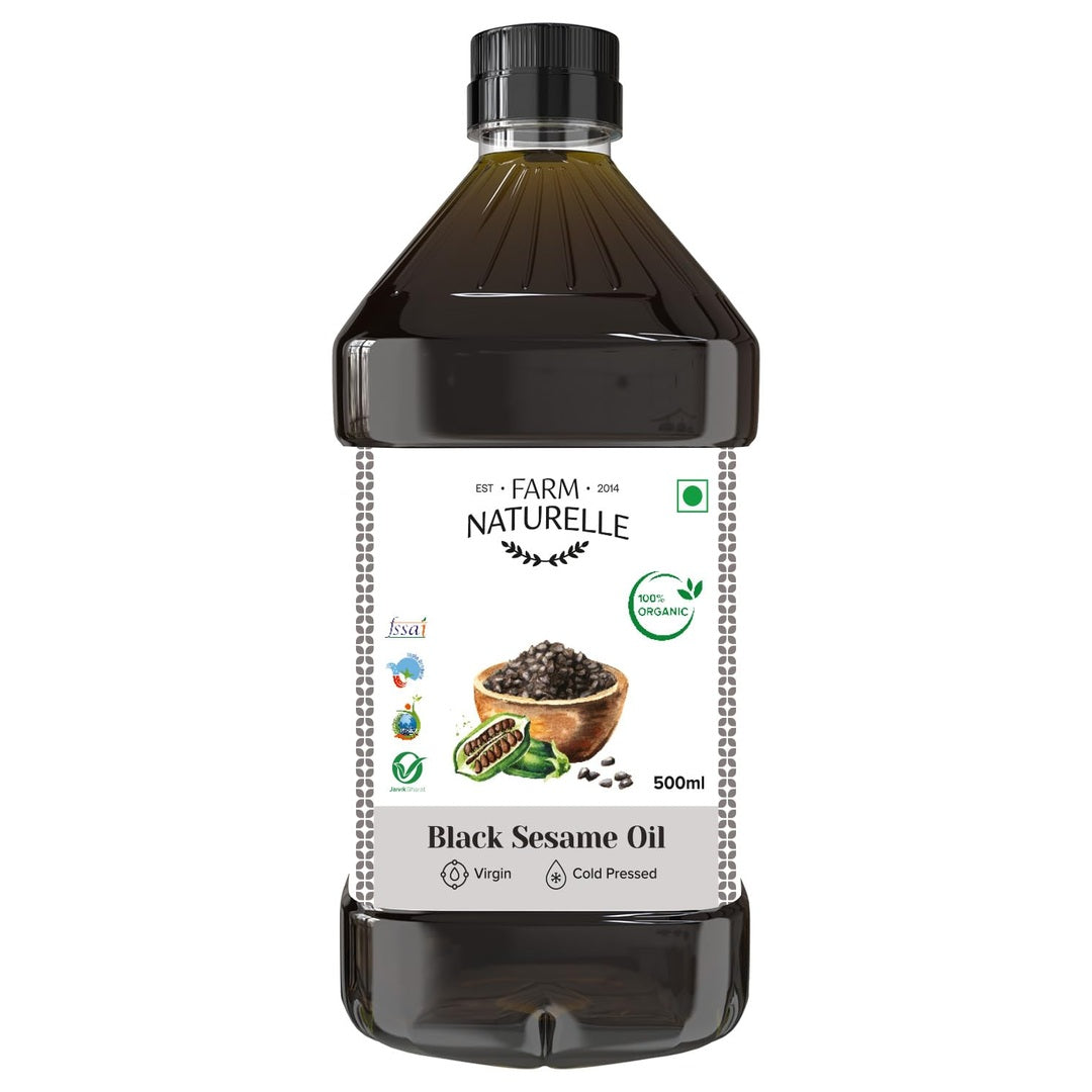 Farm Naturelle - Organic Wood Pressed Black Mustard Oil in Pet bottle in 1000ml| Mustard Oil for Cooking