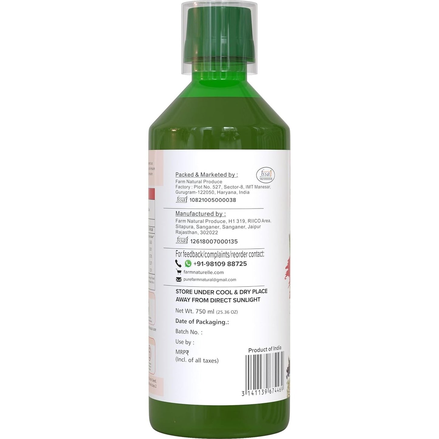 Farm Naturelle - Magical Man Juice 750ml | Supports Men's Health | Boosts Stamina|15 Day's Pack