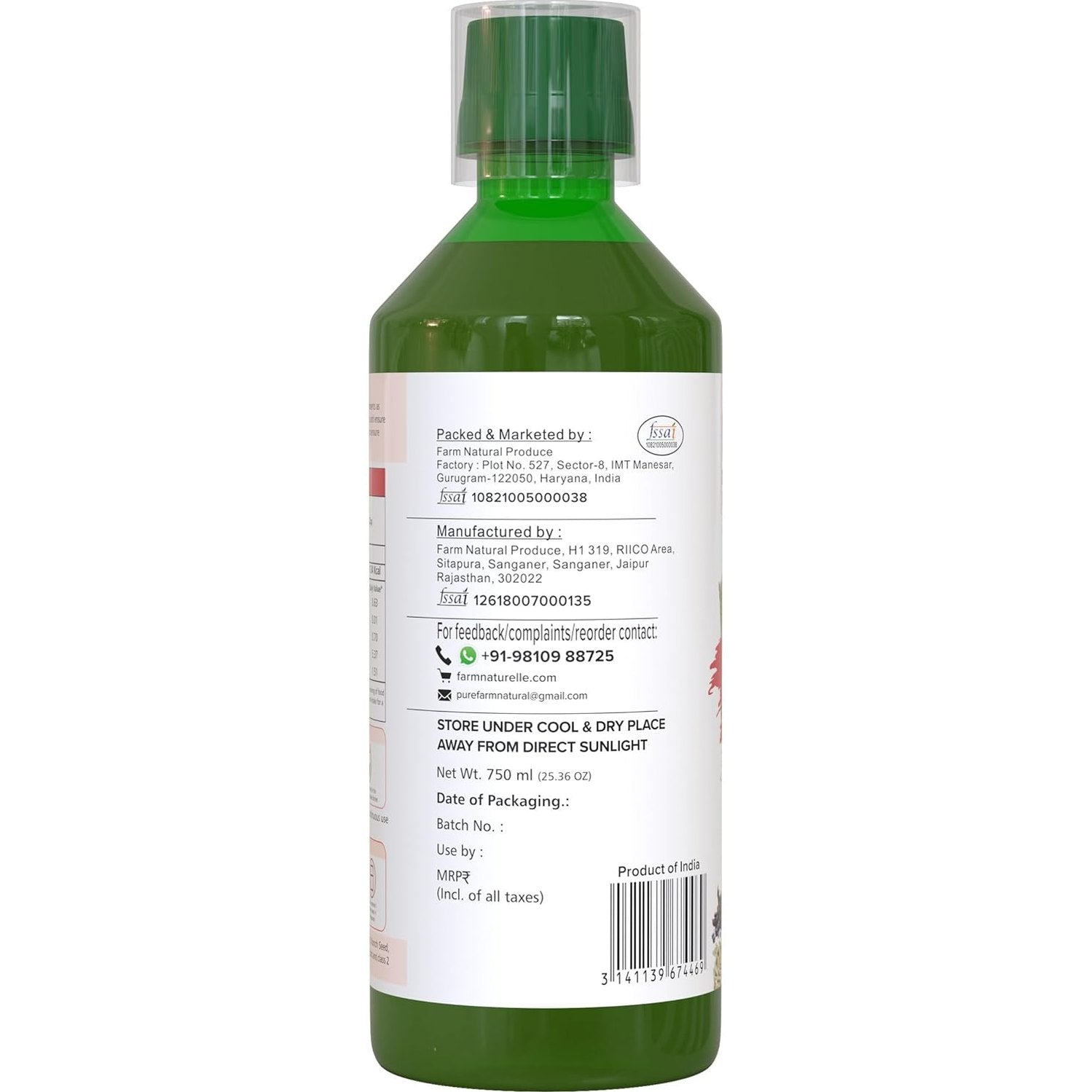 Farm Naturelle - Magical Man Juice 750ml | Supports Men's Health | Boosts Stamina|15 Day's Pack