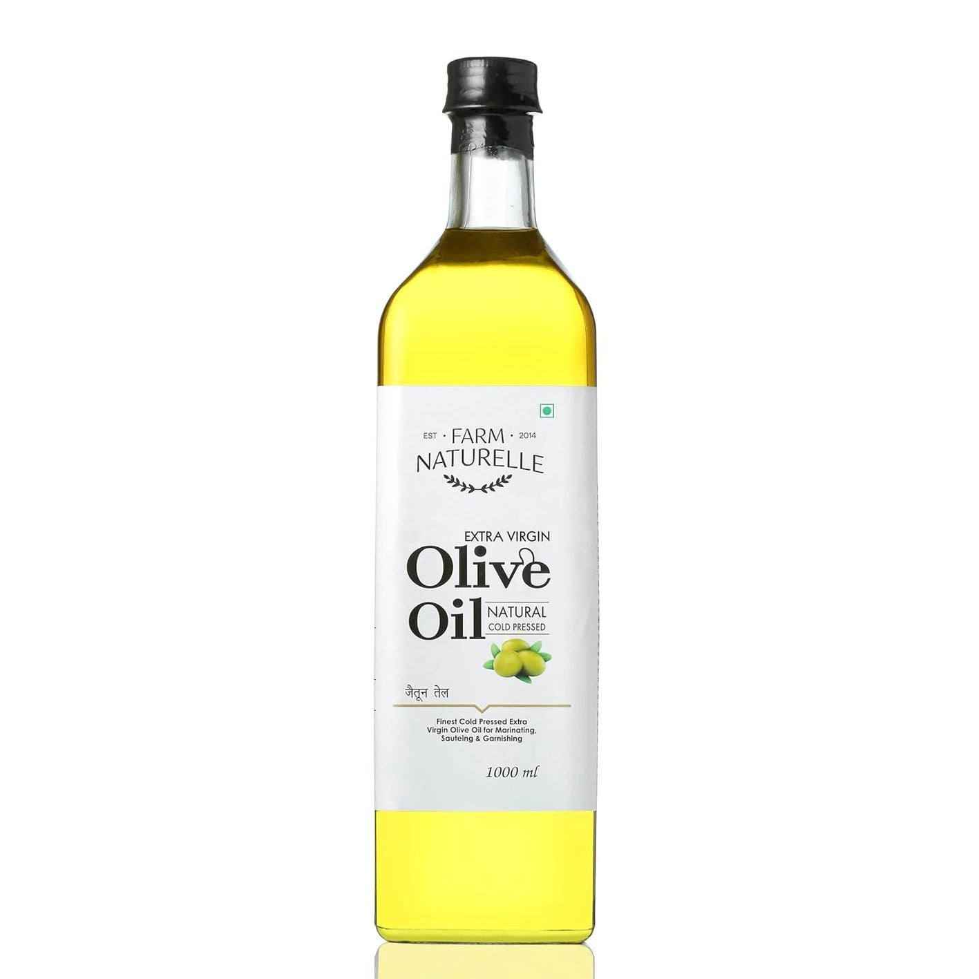 Farm Naturelle Extra Virgin Olive Oil 100% Pure, Natural Extra-Virgin Oil extracted by pressing the finest Spanish Olives (1000 Ml)