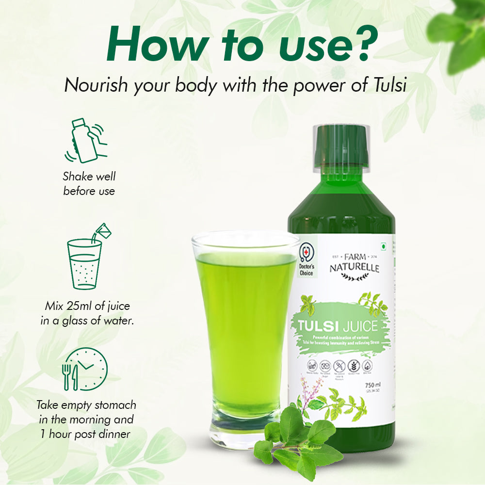 Tulsi Juice 750 ml | Pure Holy Basil Seed Juice for Immunity & Detoxification