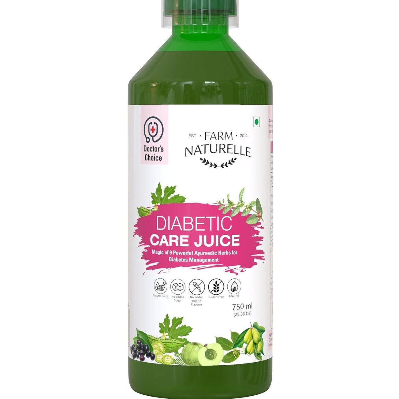 Farm Naturelle - Diabetic Juice 750ml | Manage Blood Sugar Levels | Regulates Insulin Response |15 Day's Pack