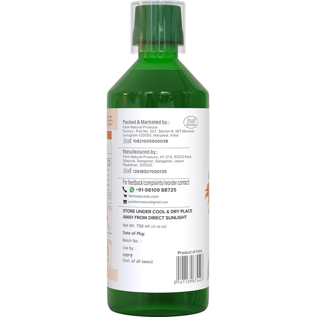 Farm Naturelle - Amla Juice 750ml | Rich in Vitamin C | Supports Immune System |15 Day's Pack