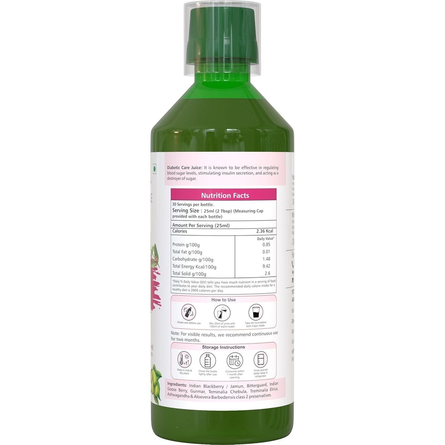 Farm Naturelle - Diabetic Juice 750ml | Manage Blood Sugar Levels | Regulates Insulin Response |15 Day's Pack