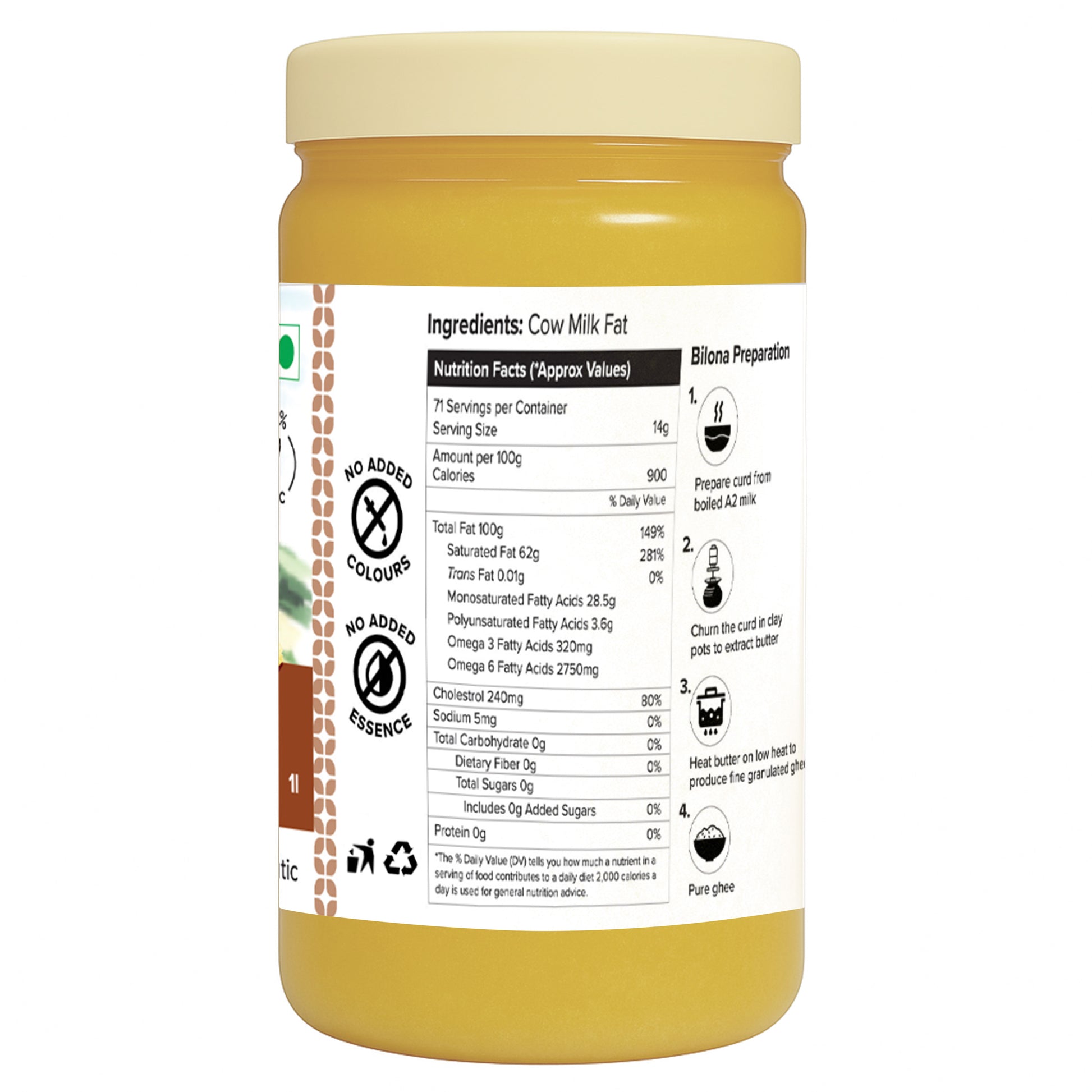 Desi Gir Cow A2 Bilona Ghee