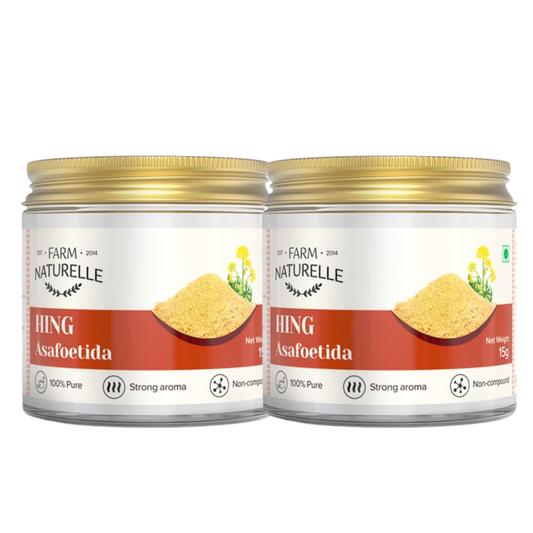 Farm Naturelle-Strongest Aromatic Hing (Asafoetida from Kazakhthan)-100% Pure and Natural Heeng (15gx2)