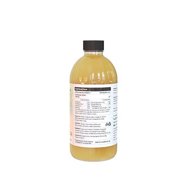 Organic Apple Cider Vinegar with Mother and Infused Ginger & Garlic - Farm Naturelle