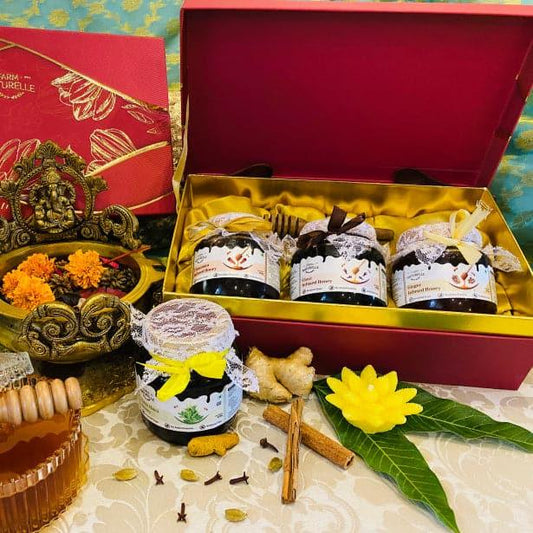 Red tulip box with dipper and pepper bag - Farm Naturelle