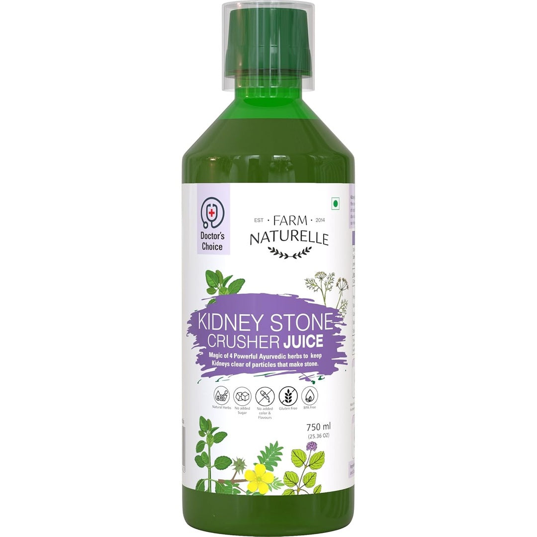 Farm Naturelle Patharchatadi Juice | Kidney Stone Crusher-Breaker Juice | Dissolve Or Break Stone, Patharchatta, Gorju Beej, Punarnava Bark & Ajwain Blend Of Ayurvedic Herbs For Kidney (750ml Pack of 1)