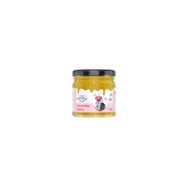 Litchi Flower Wild Forest Honey |Extra and a Wooden Spoon | 100% Pure Natural Honey, Raw Natural Un-Processed - Un-Heated Honey | Lab Tested Litchi Honey - Farm Naturelle