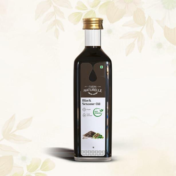 Organic Virgin Cold Pressed Black Sesame Seed/Til/Gingelly Cooking Oil - Farm Naturelle