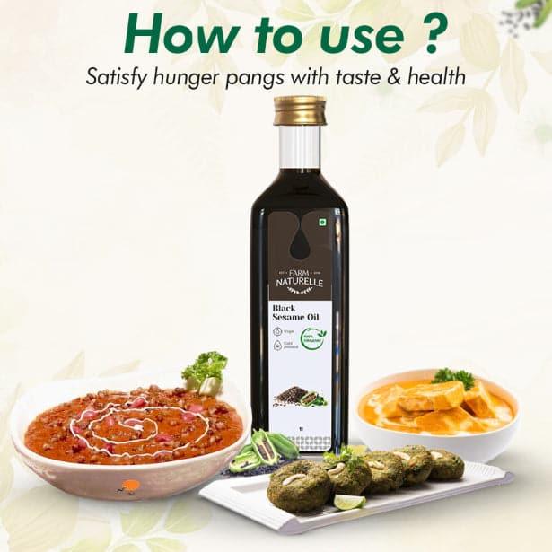 Organic Virgin Cold Pressed Black Sesame Seed/Til/Gingelly Cooking Oil - Farm Naturelle