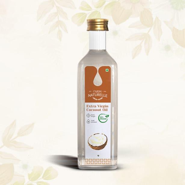 Organic Extra Virgin Cold Pressed Coconut Oil | 100% Pure Organic & Edible Cooking Oil - Farm Naturelle