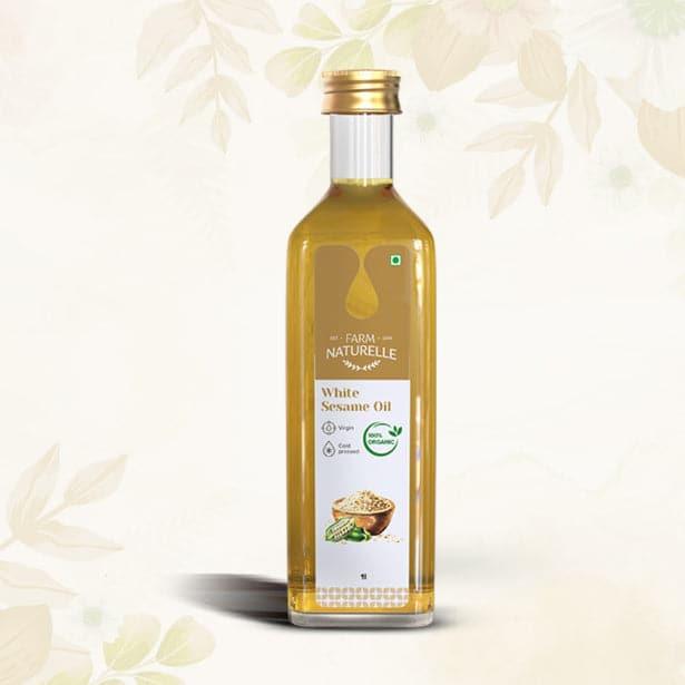 Virgin Cold Pressed White Sesame Seed Cooking Oil - Farm Naturelle