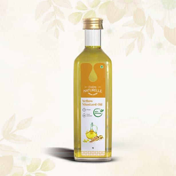 100% Pure Natural Virgin Cold Pressed Yellow Mustard Seed Cooking Oil - Farm Naturelle