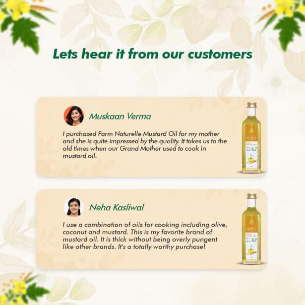 100% Pure Natural Virgin Cold Pressed Yellow Mustard Seed Cooking Oil - Farm Naturelle