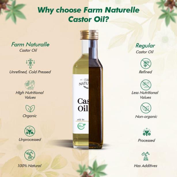 100% Pure Natural Organic Castor Seed Oil (Hindi-Arandi Oil) - Farm Naturelle
