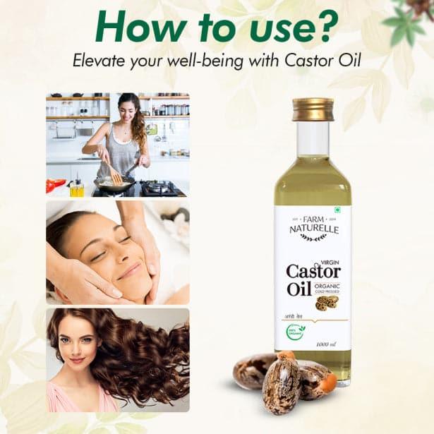 100% Pure Natural Organic Castor Seed Oil (Hindi-Arandi Oil) - Farm Naturelle