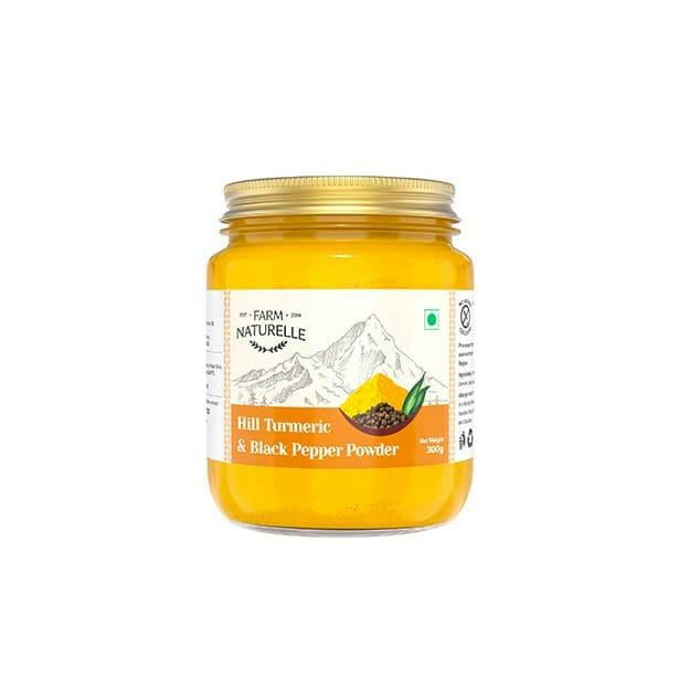 Pure Himalayan Mountain Turmeric (Curcumin) with Black Pepper (Peperine) Powder - Farm Naturelle