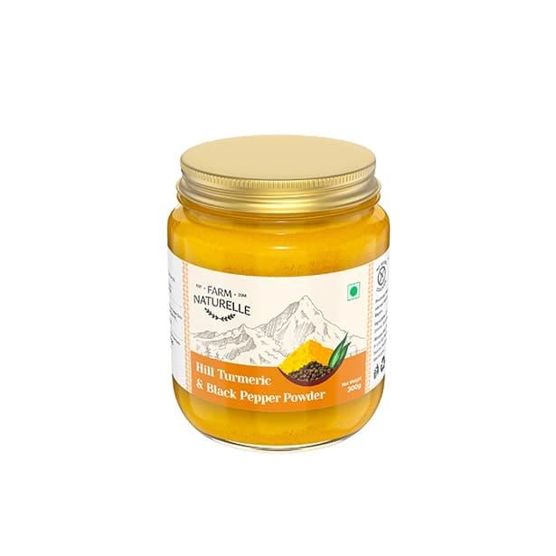 Pure Himalayan Mountain Turmeric (Curcumin) with Black Pepper (Peperine) Powder - Farm Naturelle