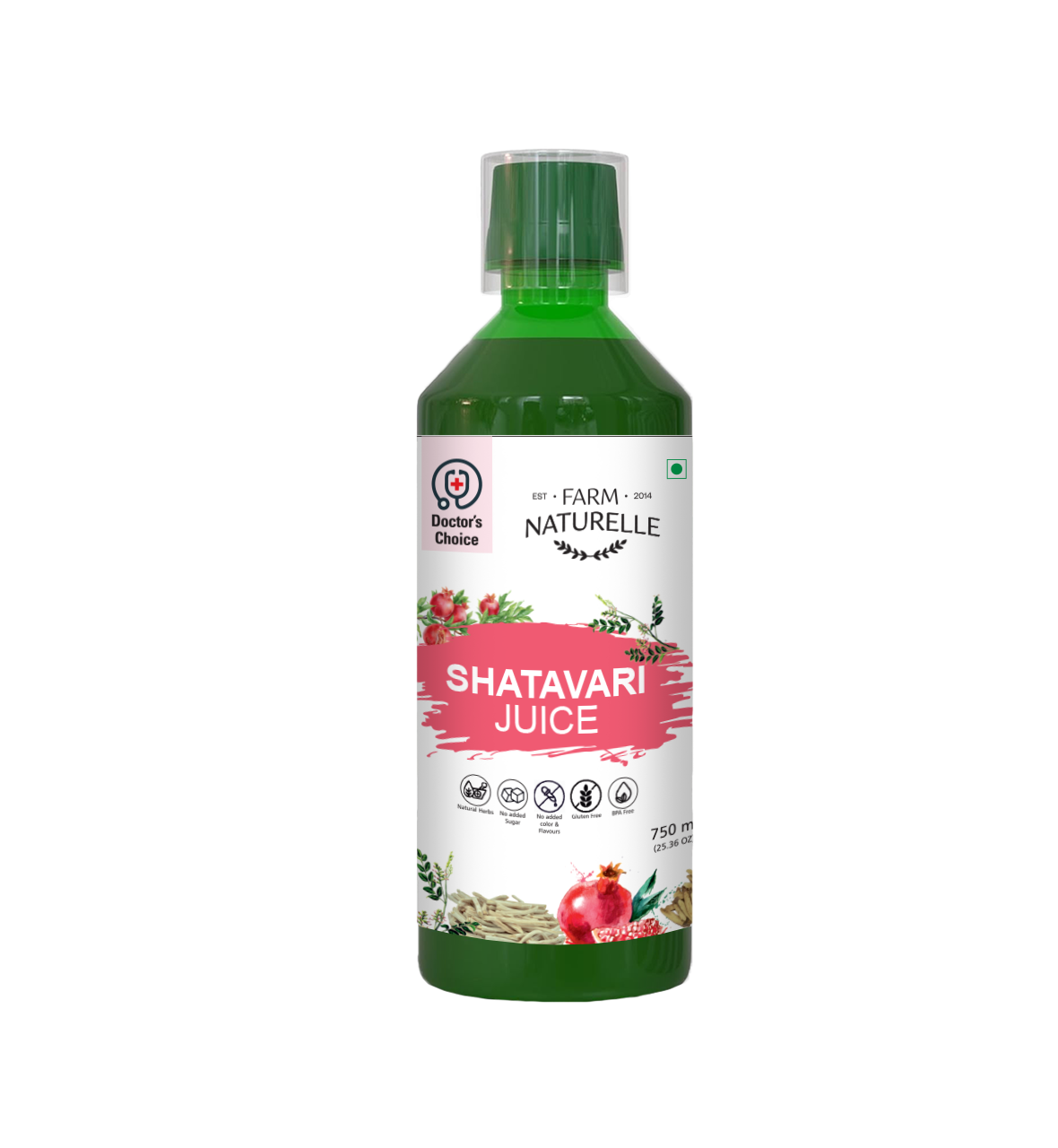 Farm Naturelle - Women's Wellness Juice - 750ml | Herbal Supplement for Hormonal Balance, PCOS and PCOD Management