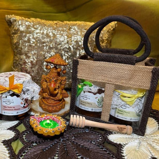 300g x 2 in jute bag with dipper - Farm Naturelle