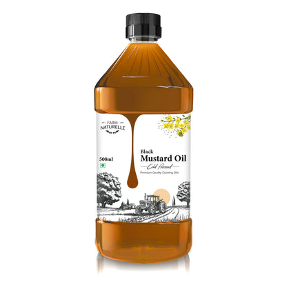 Pure Wood Pressed black Mustard Oil – Best Oil for High-Heat Cooking