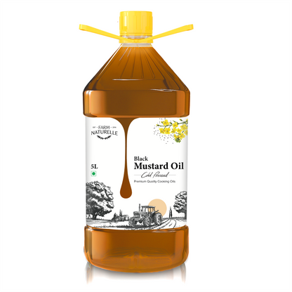 Pure Wood Pressed black Mustard Oil – Best Oil for High-Heat Cooking