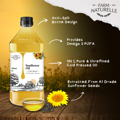 Pure Sunflower Cold Pressed Oil | Healthy Cooking Oil