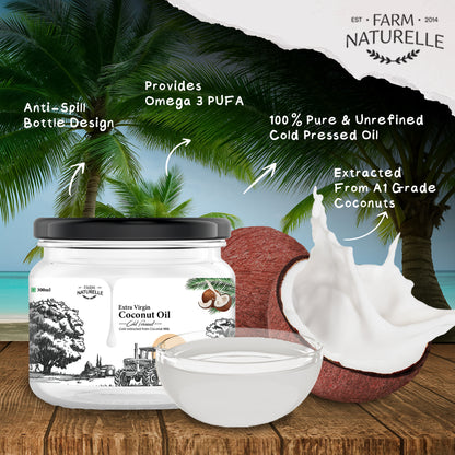 Extra Virgin Coconut Oil - Pure and Edible for Cooking