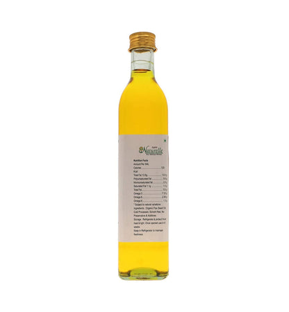 Farm Naturelle - 100% Pure Cold Pressed Flax Seed Oil (500ml) |Alsi Ka Tel in Glass Bottle for Cooking & Health Benefits