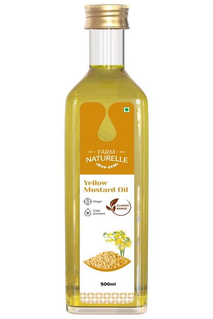 Farm Naturelle Virgin Cold Pressed Yellow Mustard Seed Cooking Oil (2LTR)