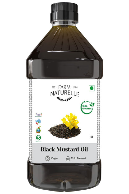 Farm Naturelle Organic Virgin Cold Pressed Black Sesame Seed Cooking Oil, 500ml Pet bottle