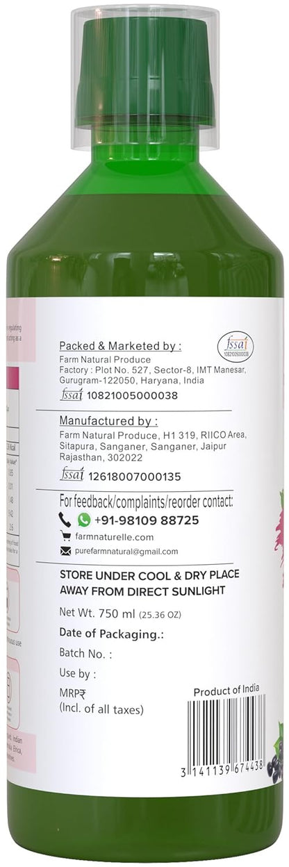 Farm Naturelle - Diabetic Juice 750ml | Manage Blood Sugar Levels | Regulates Insulin Response |15 Day's Pack