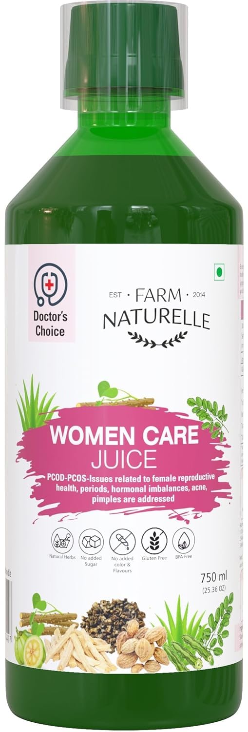 Farm Naturelle - Women's Wellness Juice - 750ml | Herbal Supplement for Hormonal Balance, PCOS and PCOD Management