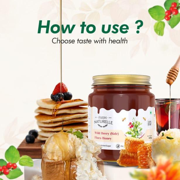 Berry Flora HoneyWild Berry Forest Honey | 100% Pure and Natural | Unprocessed | Highly Nutritious | Rich in Antioxidants | No Artificial Color & Sugar - Farm Naturelle 