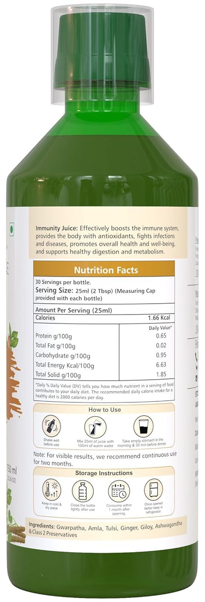 Farm Naturelle - Immuno Boost Juice 750ml | Strengthens the Immune System | Rich in Antioxidants |15 Day's Pack