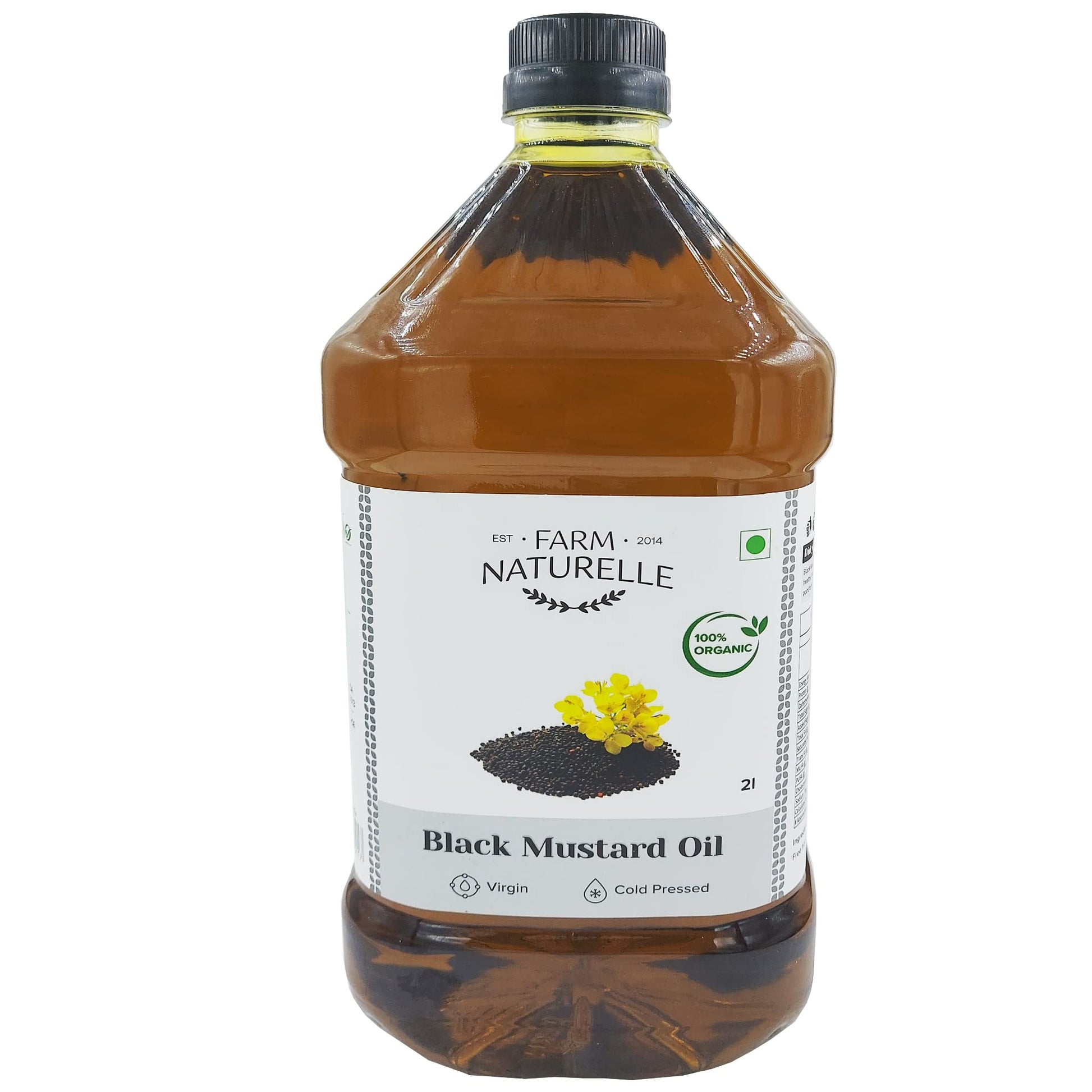 Farm Naturelle Virgin Cold Pressed Yellow Mustard Seed Cooking Oil (2LTR)