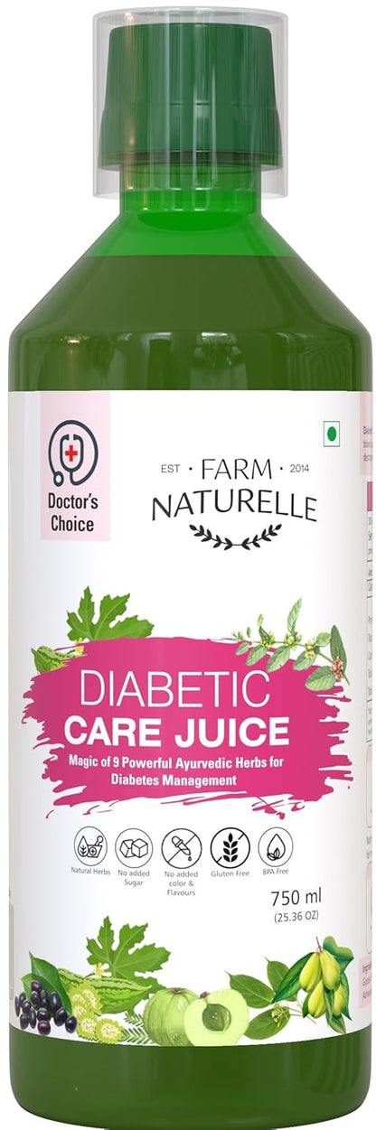 Farm Naturelle - Diabetic Juice 750ml | Manage Blood Sugar Levels | Regulates Insulin Response |15 Day's Pack