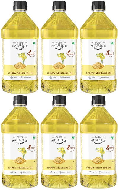 Farm Naturelle Virgin Cold Pressed Yellow Mustard Seed Cooking Oil (2LTR)